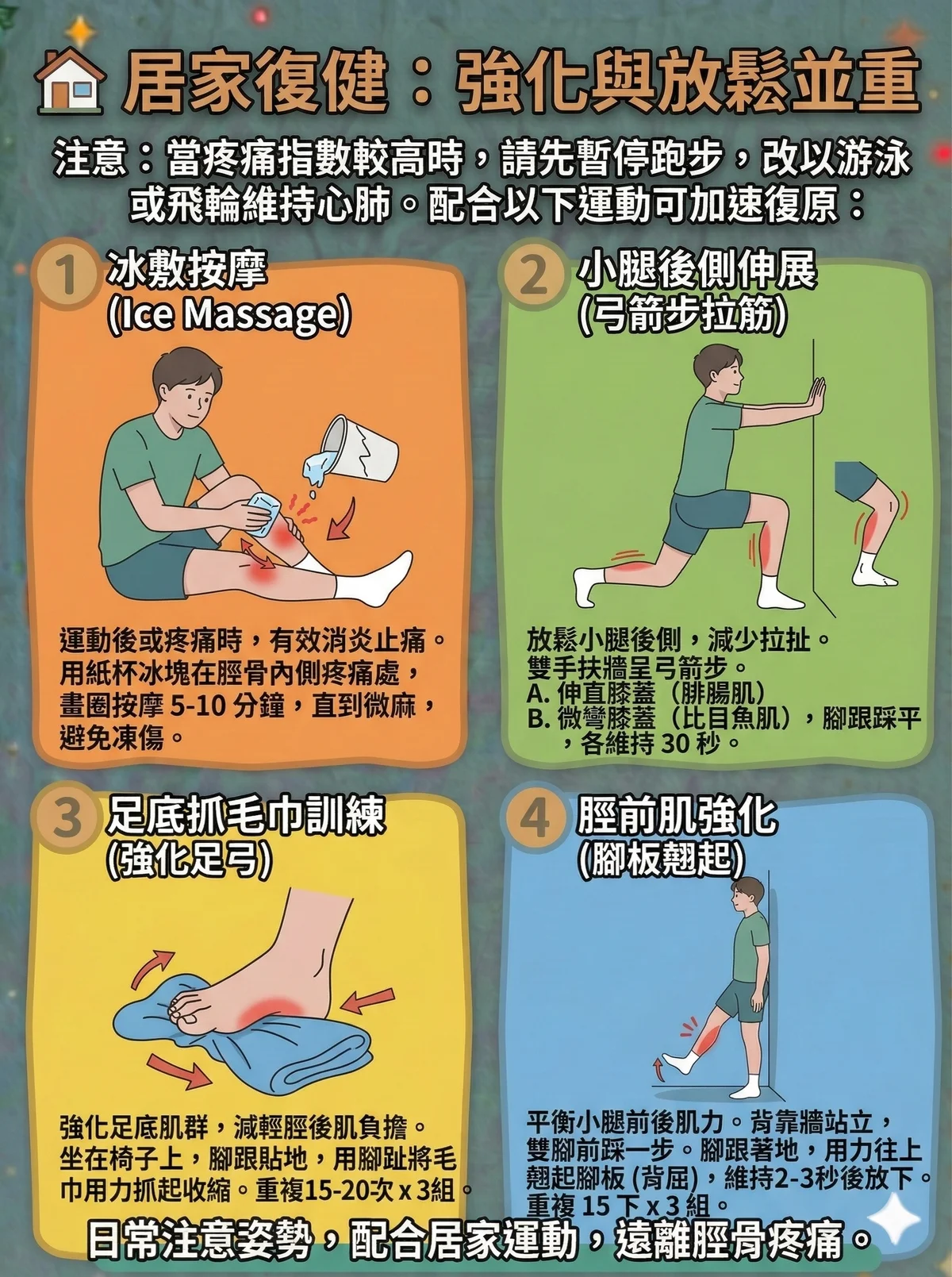 夾脛痛疼痛位置示意圖