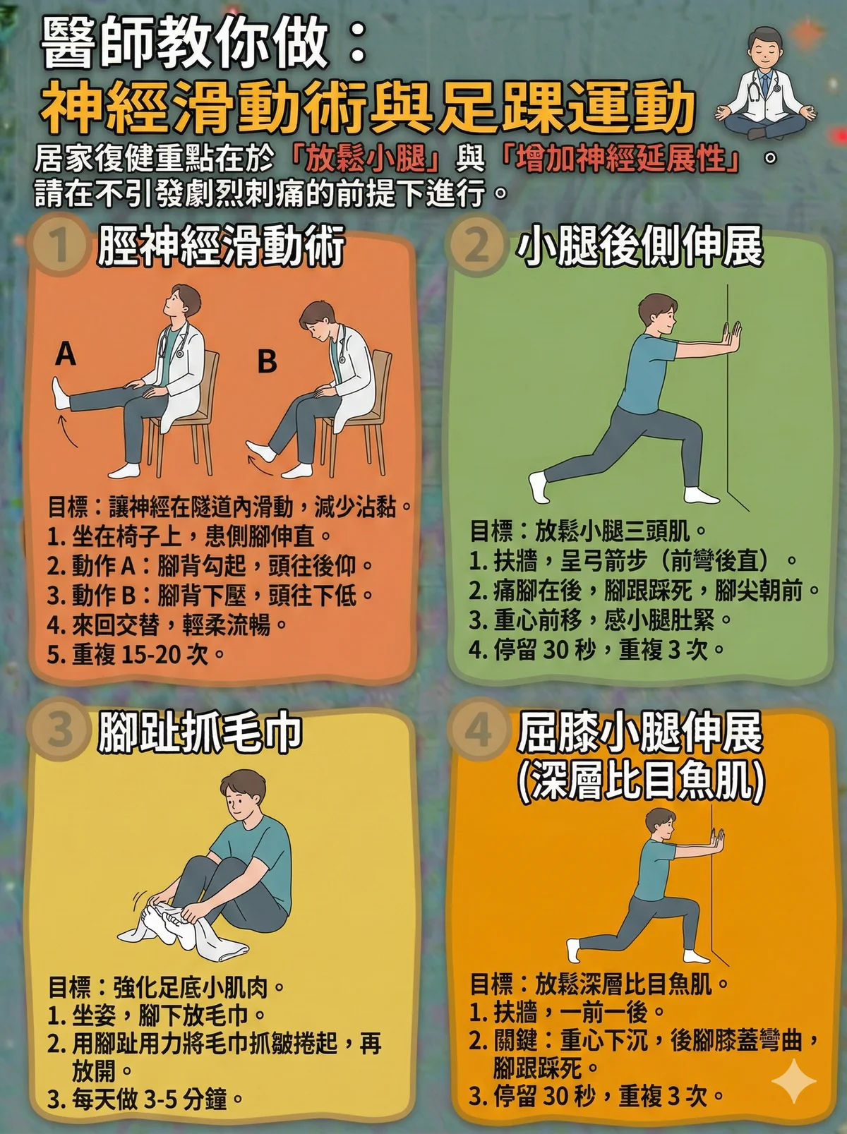 跗骨隧道症候群居家運動