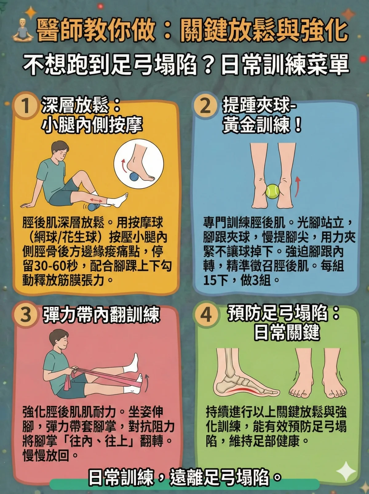 脛後肌腱炎放鬆及伸展