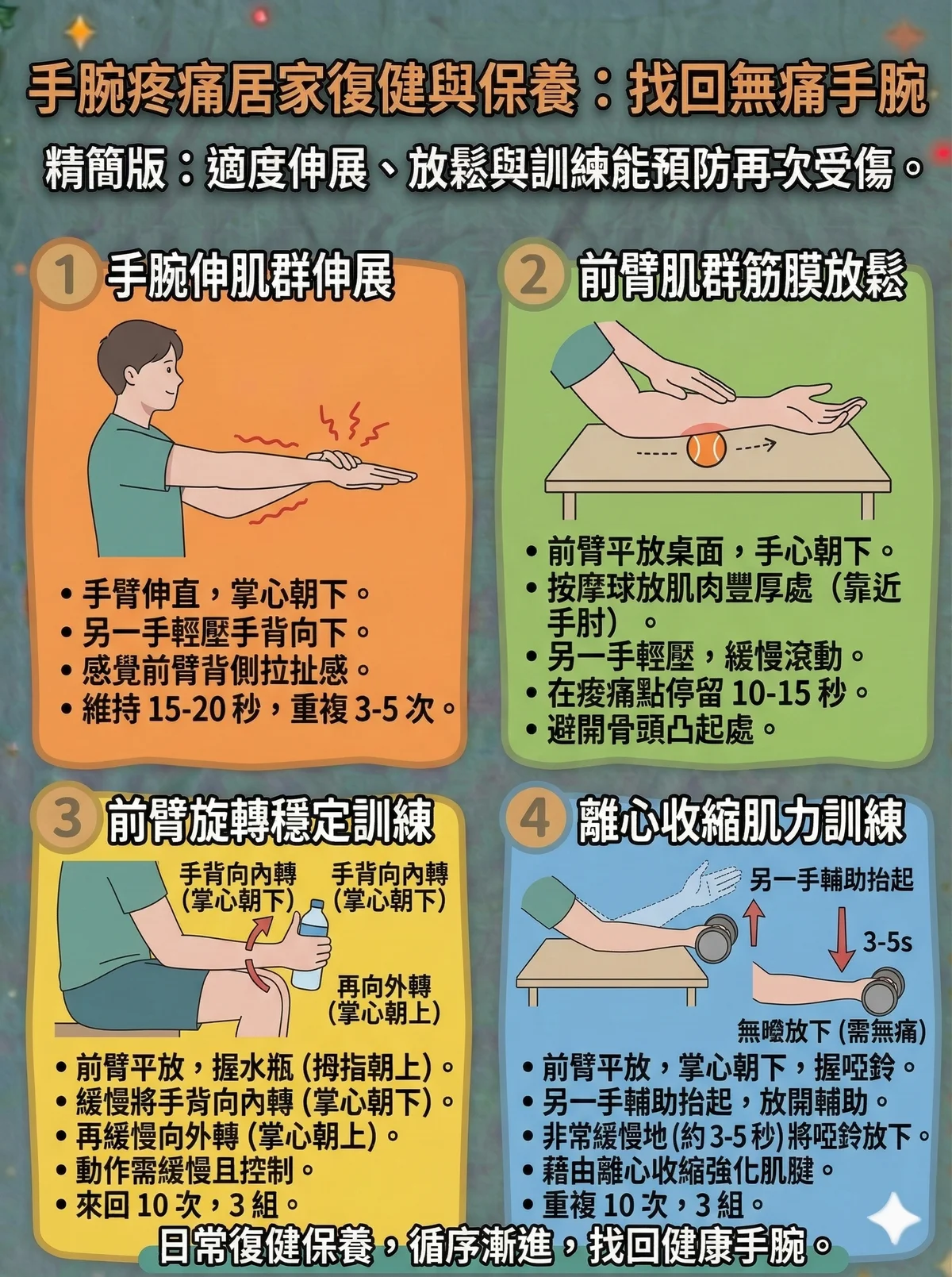 手腕隔間症候群復健運動