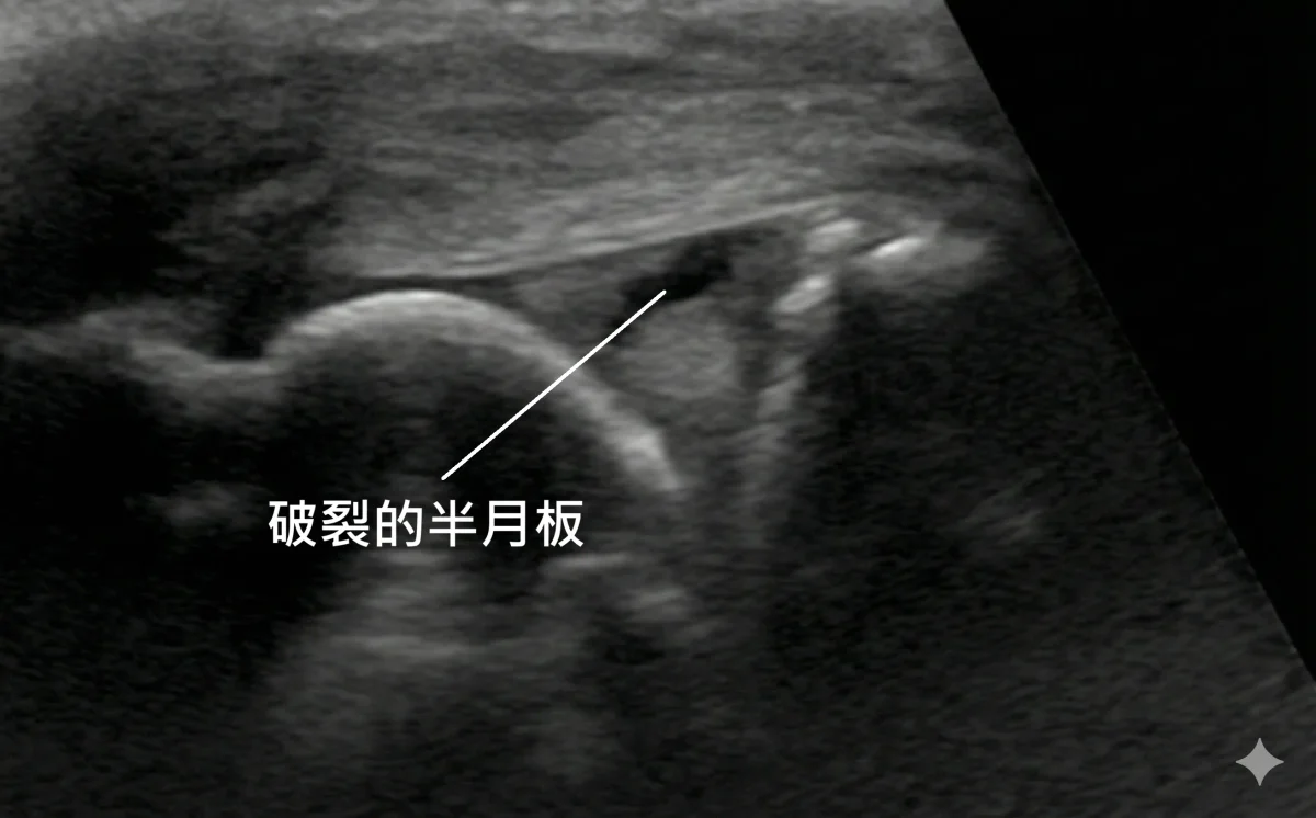 半月板受傷的超音波影像