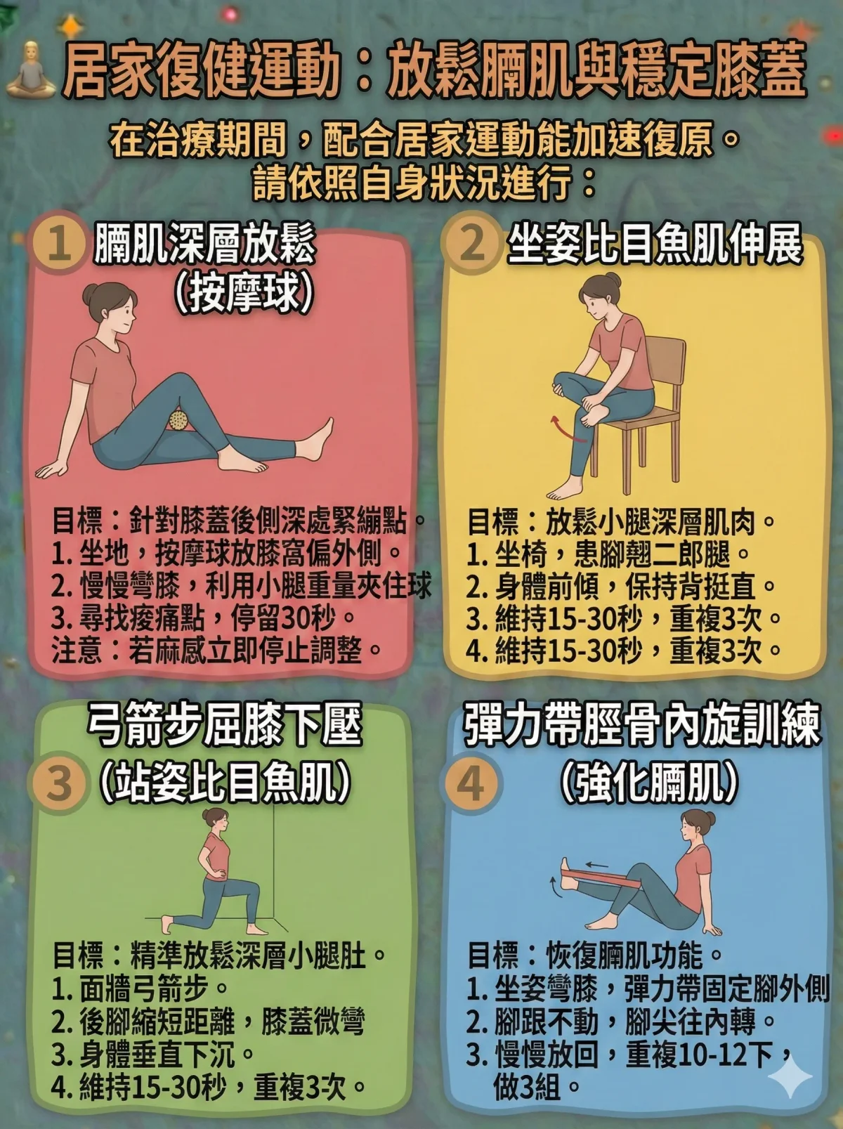 放鬆膕肌與穩定膝蓋