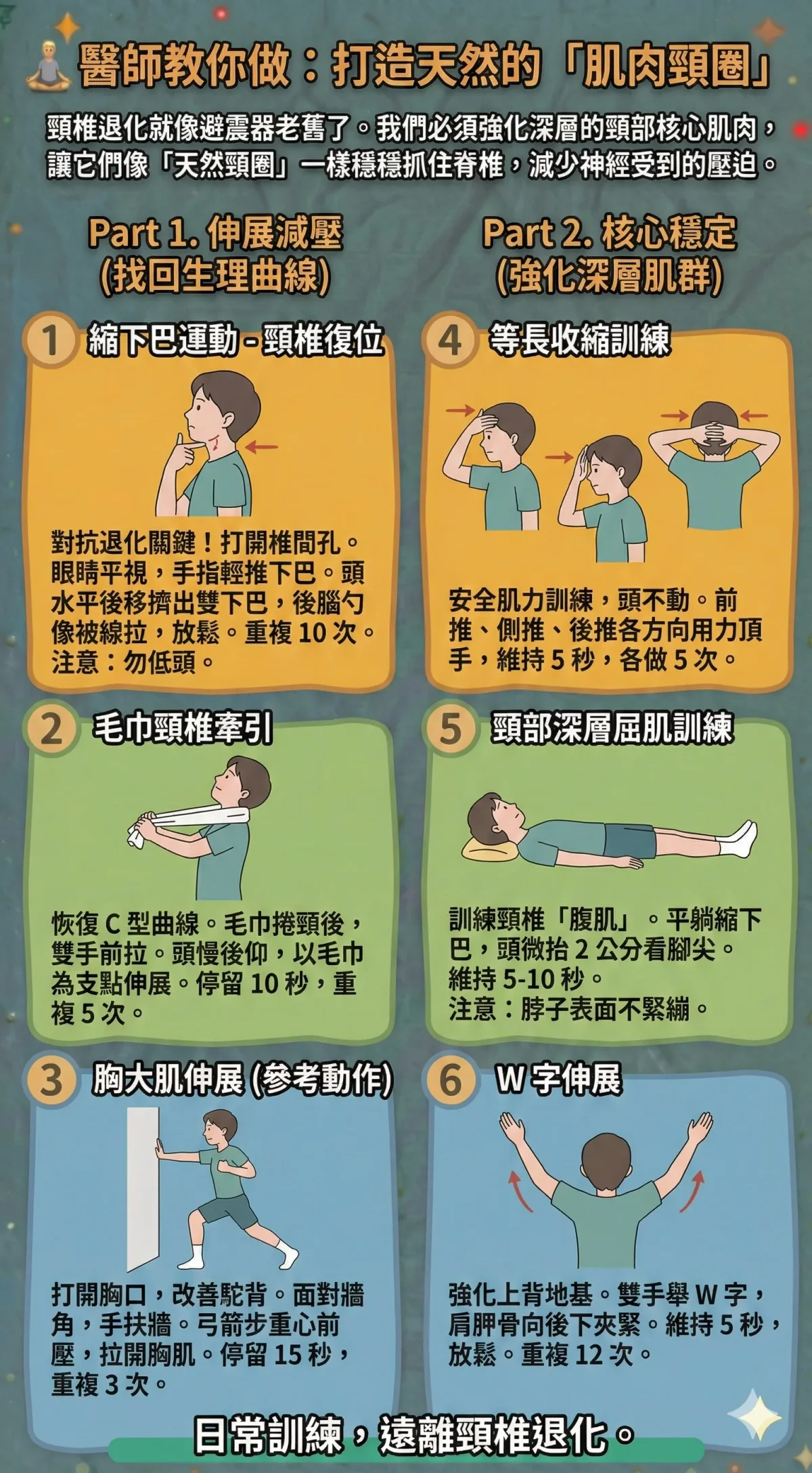 頸椎退化居家運動