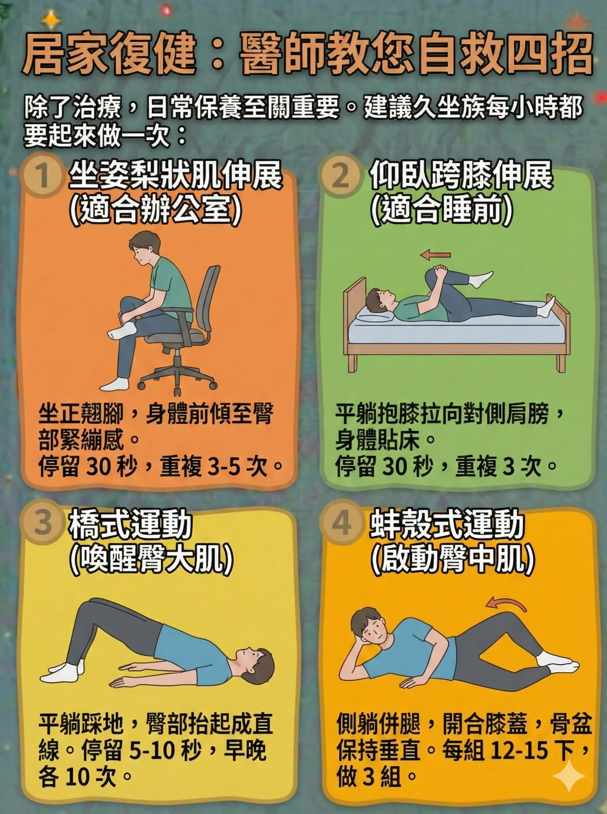 梨狀肌伸展運動教學