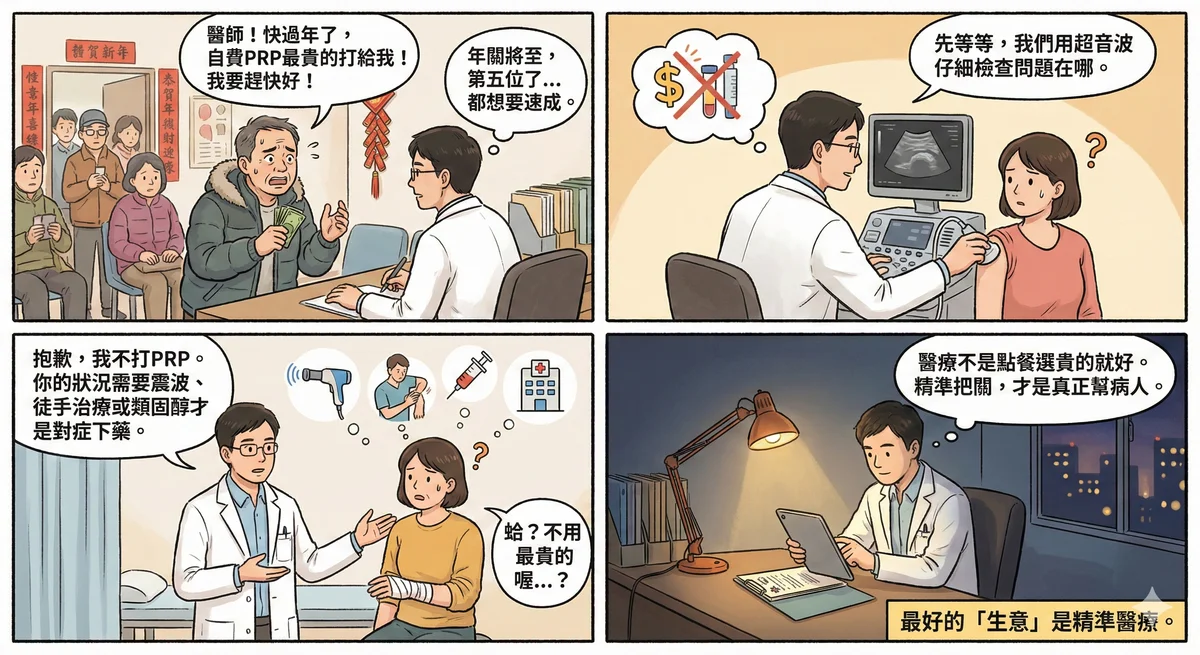 為什麼醫師不讓我打PRP？精準醫療與正確復健診斷的重要性