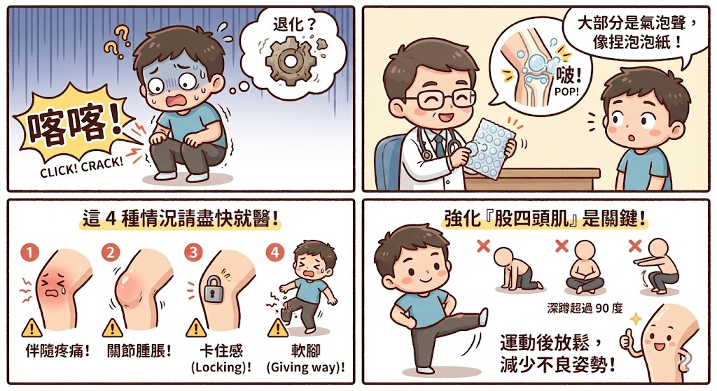 膝蓋為何會喀喀響