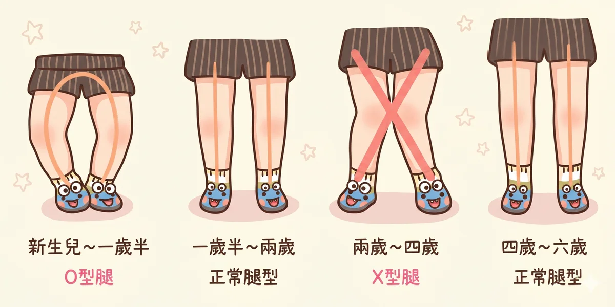 兒童腿型示意圖