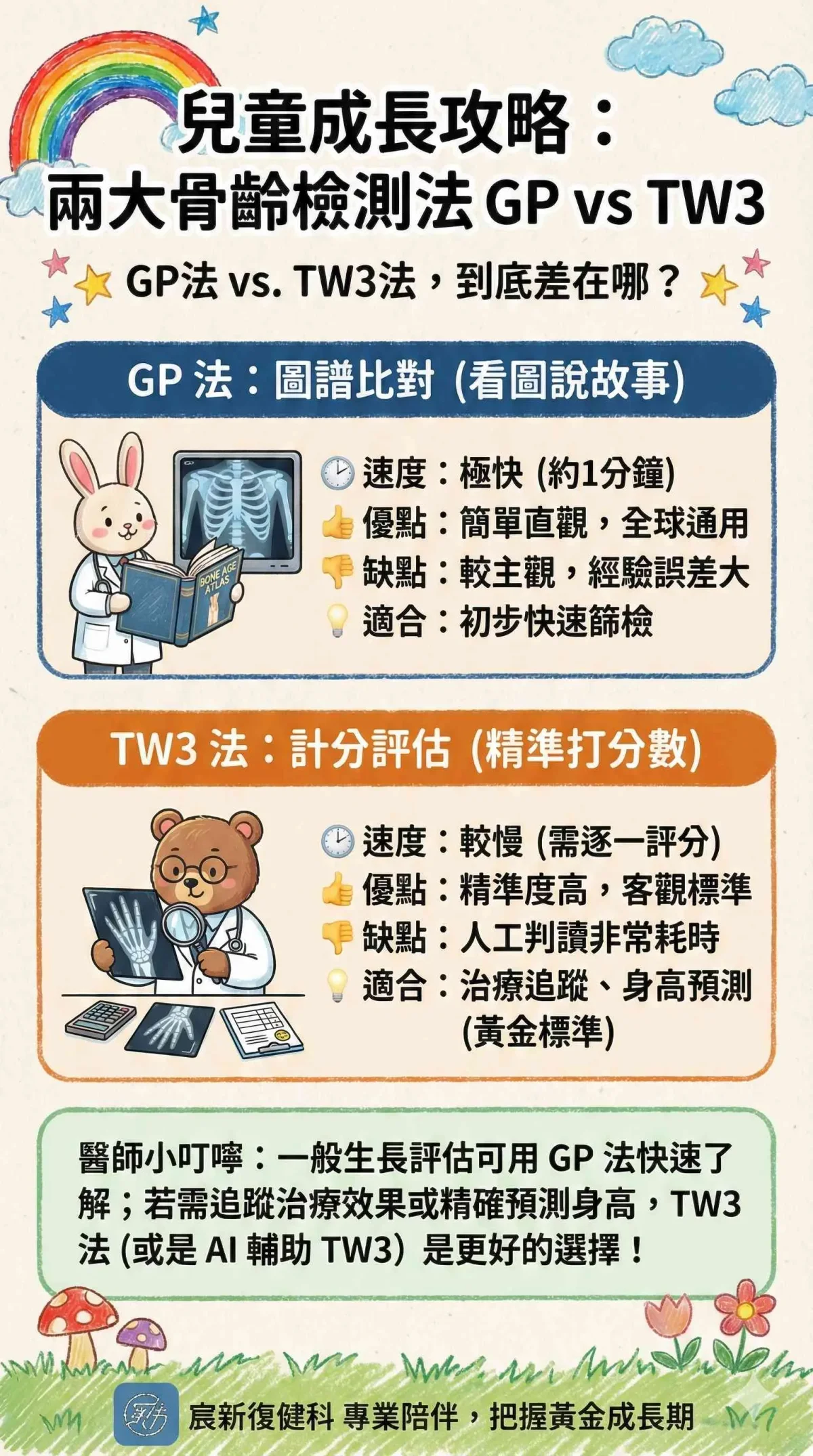 GP法及TW3法骨齡判讀比較